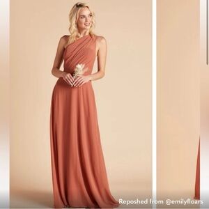 Birdy Grey One-Shoulder Terracotta Dress